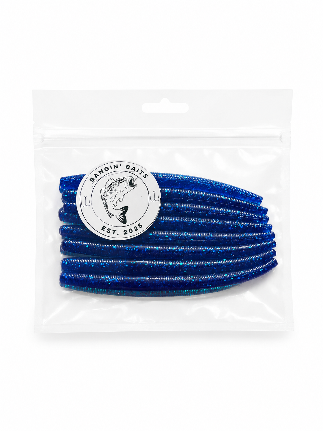5" Stick worm Blue & Blue