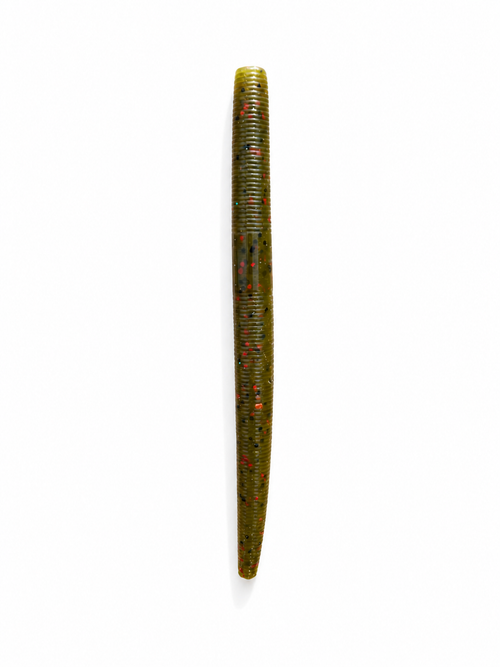 5" Stick Worm Green Pumpkin